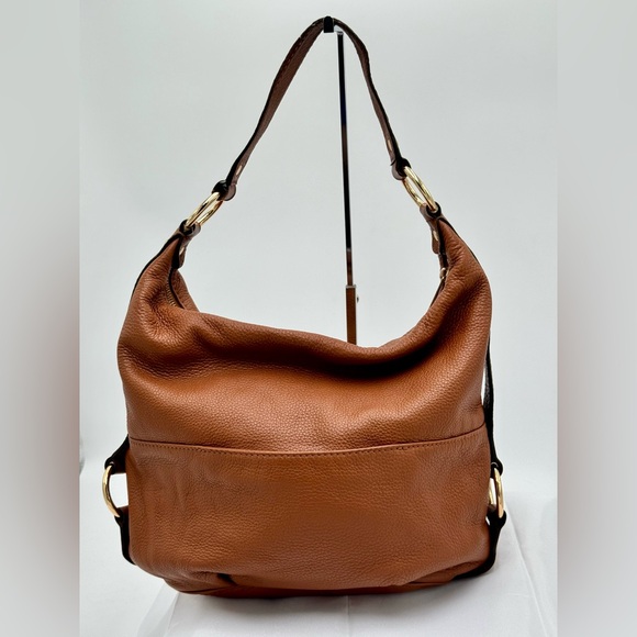 GUC Michael Kors Brown Leather Fulton Hobo Bag with Gold Hardware - Picture 2 of 12